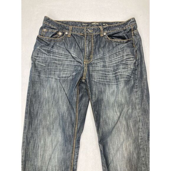 Helix Blue Dark Wash Straight Leg Y2K Jean Mens 36 x 30 - Picture 2 of 10
